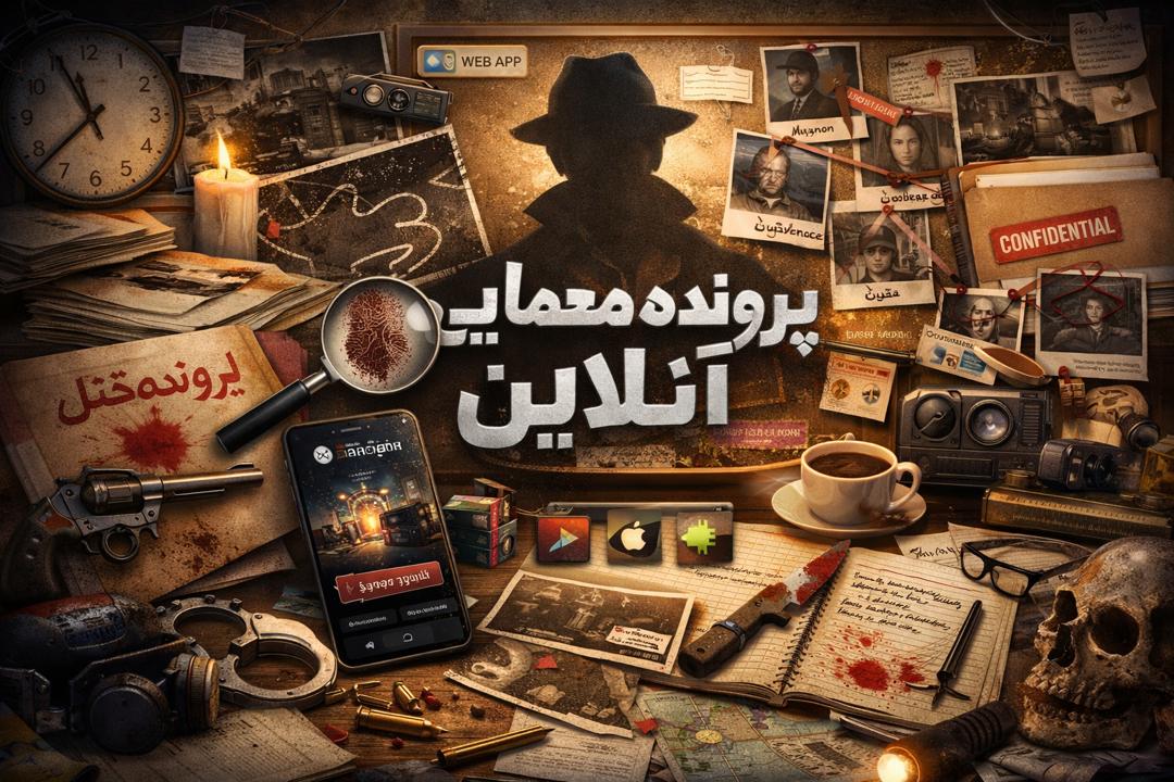 اتاق یک کاراگاه با مدارک و سرنخ های مختلف برای حل پرونده های معمایی